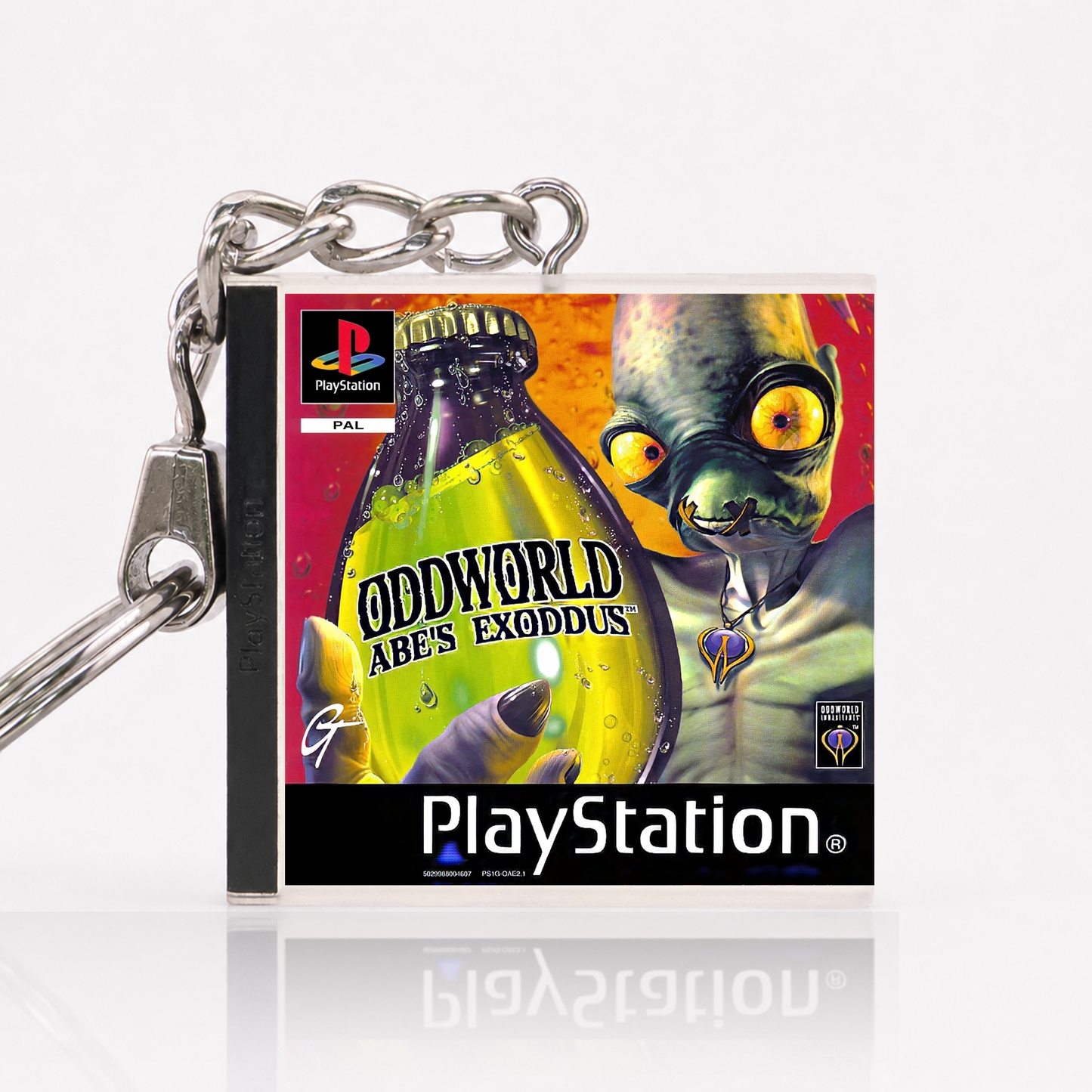 Oddworld: Abe's Exoddus - PS1 Miniature Game Case Keychain