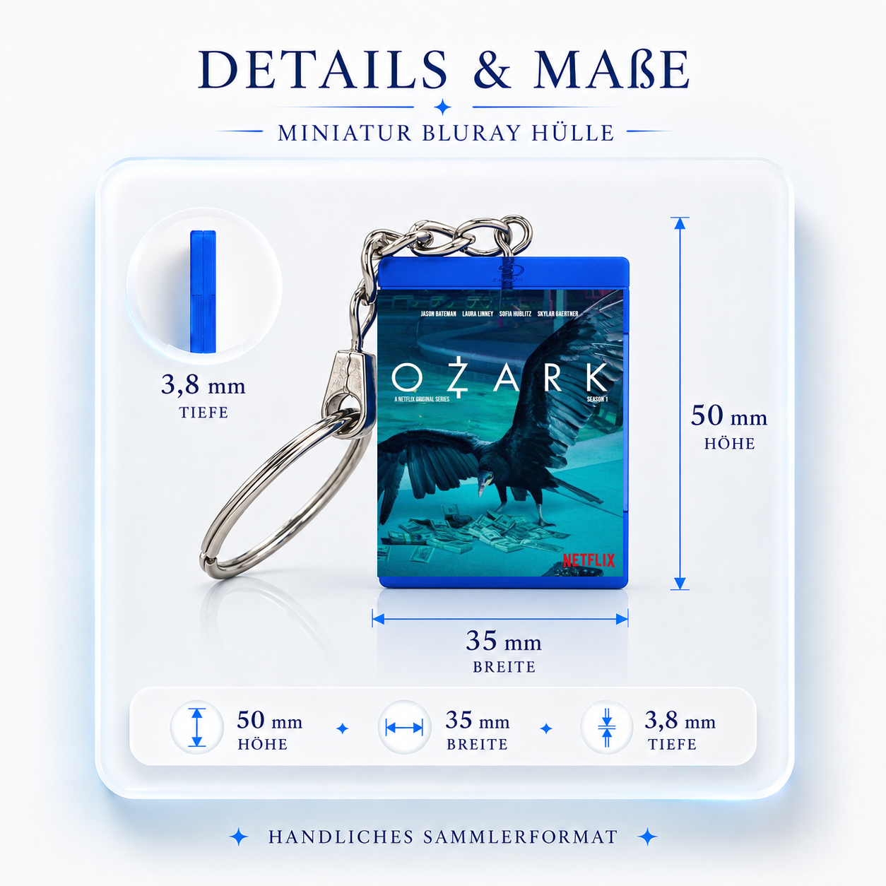 Ozark - Serien Miniatur Blu-Ray Hülle Schlüsselanhänger