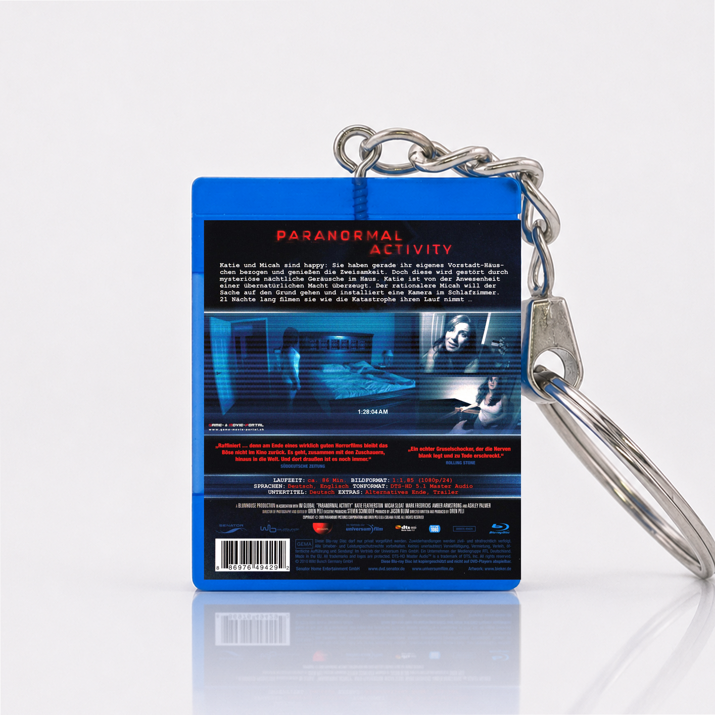 Paranormal Activity - Film Miniatur Blu-Ray Hülle Schlüsselanhänger