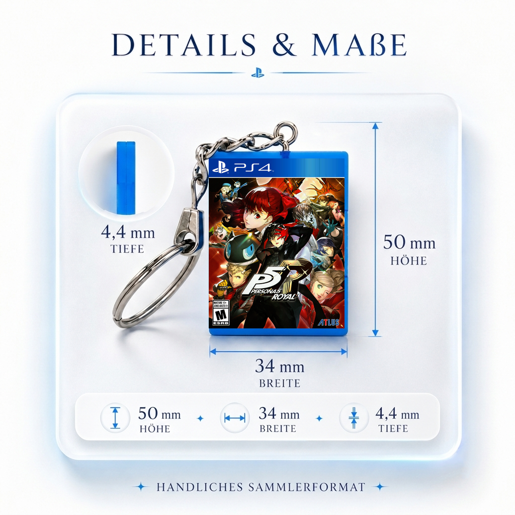 Persona 5 Royal - PS4 Miniatur Spielhülle Schlüsselanhänger