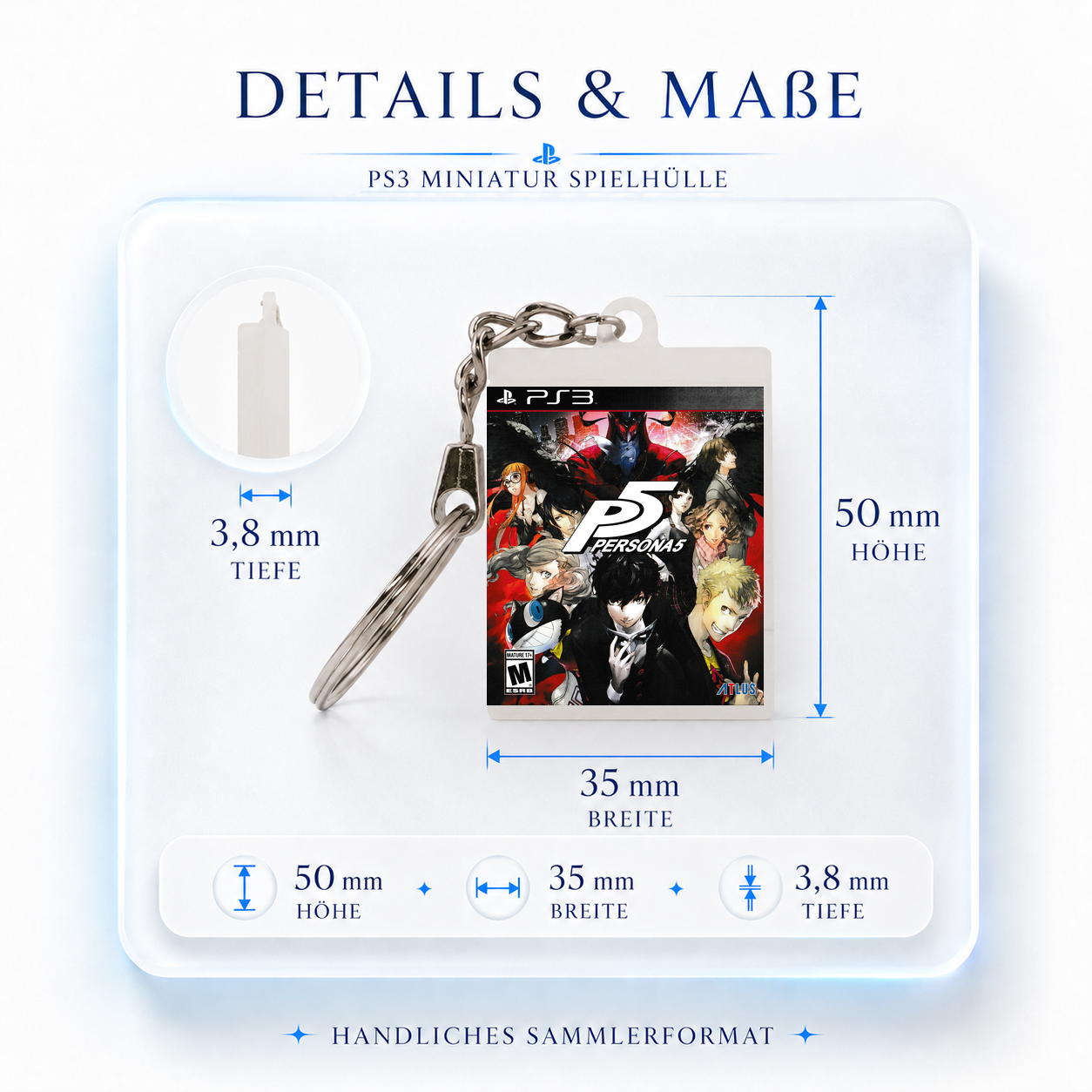 Persona 5 - PS3 Miniature Game Case Keychain