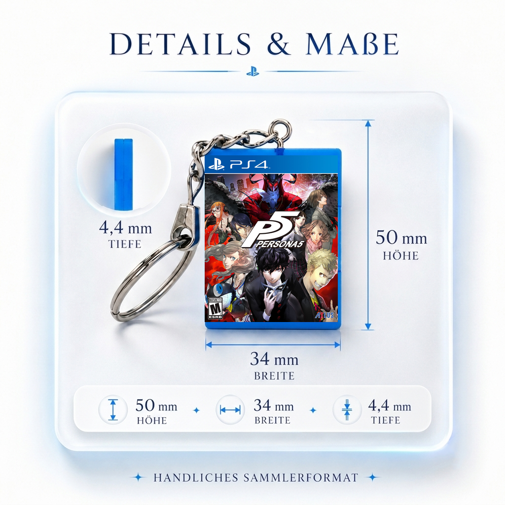 Persona 5 - PS4 Miniature Game Case Keychain