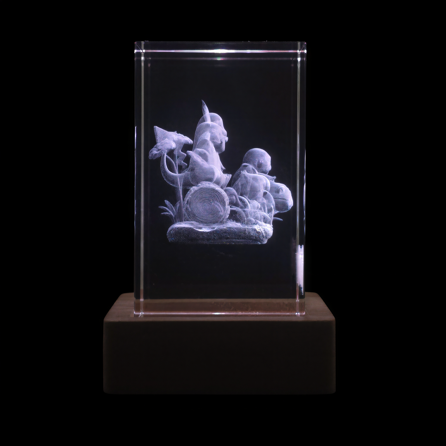 Pikachu & Kanto Starter - Pokemon - 3D Kristall Lampe
