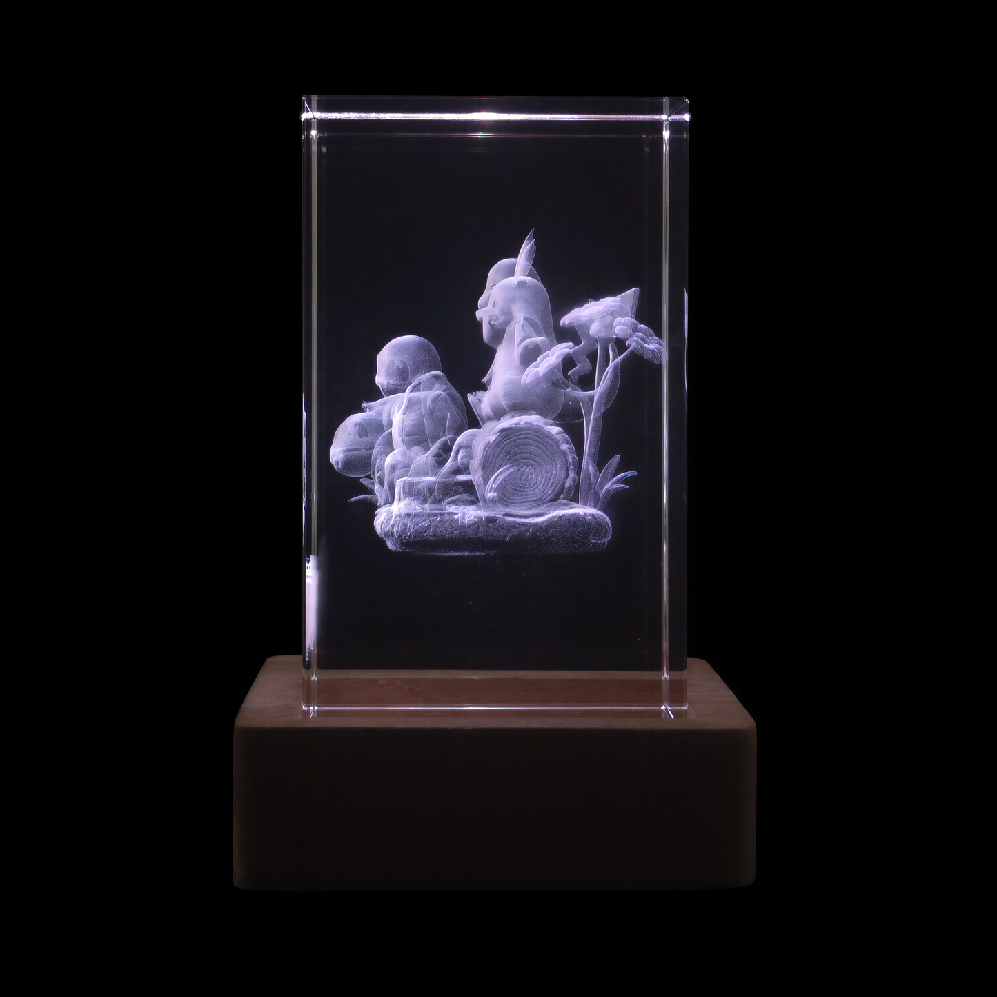 Pikachu & Kanto Starter - Pokemon - 3D Kristall Lampe