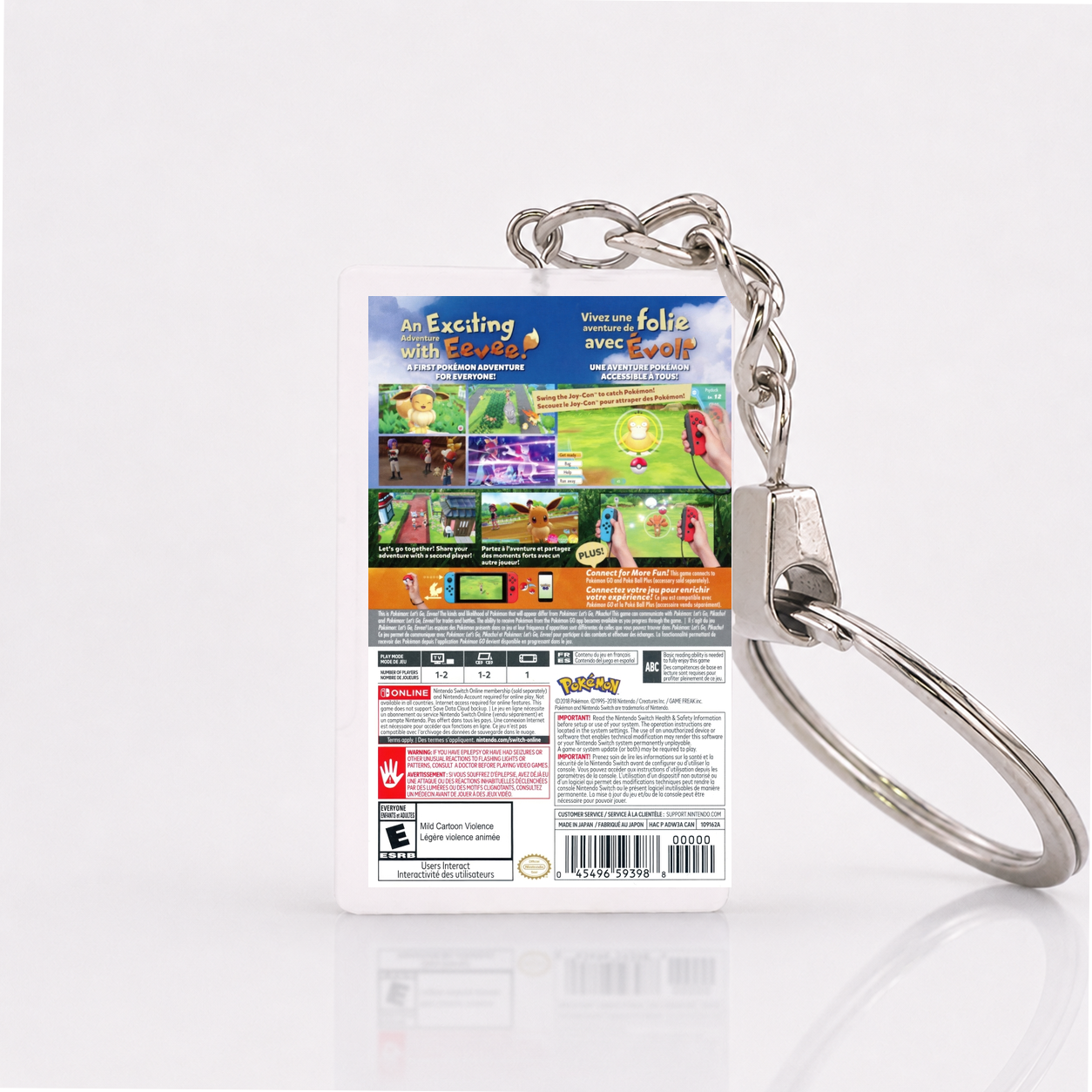 Pokémon: Let's Go Eevee - Switch Miniature Game Case Keychain