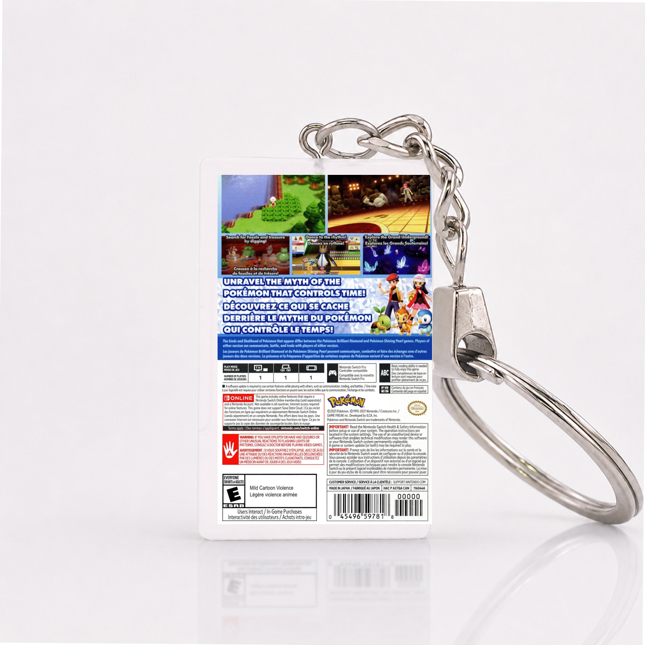 Pokémon Brilliant Diamond - Switch Miniatur Spielhülle Schlüsselanhänger