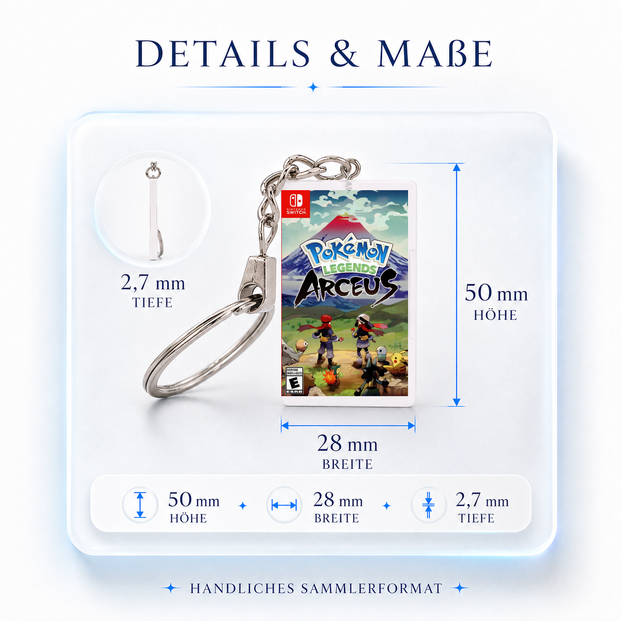 Pokémon Legends: Arceus - Switch Miniatur Spielhülle Schlüsselanhänger