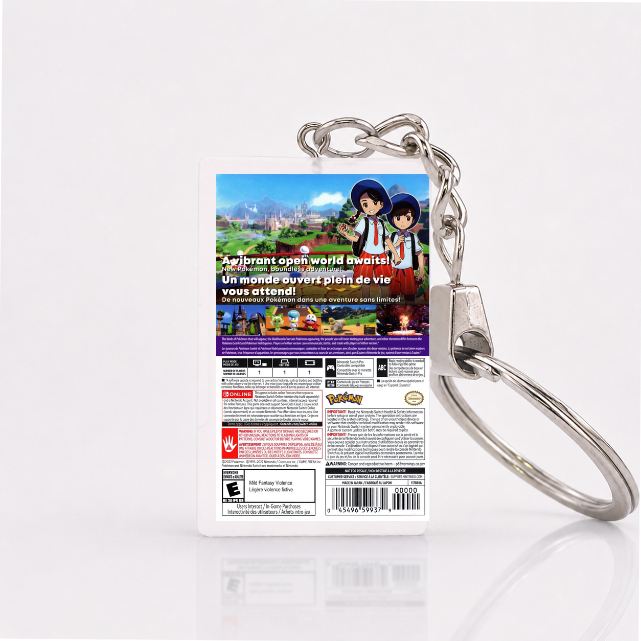 Pokémon Scarlet - Switch Miniatur Spielhülle Schlüsselanhänger