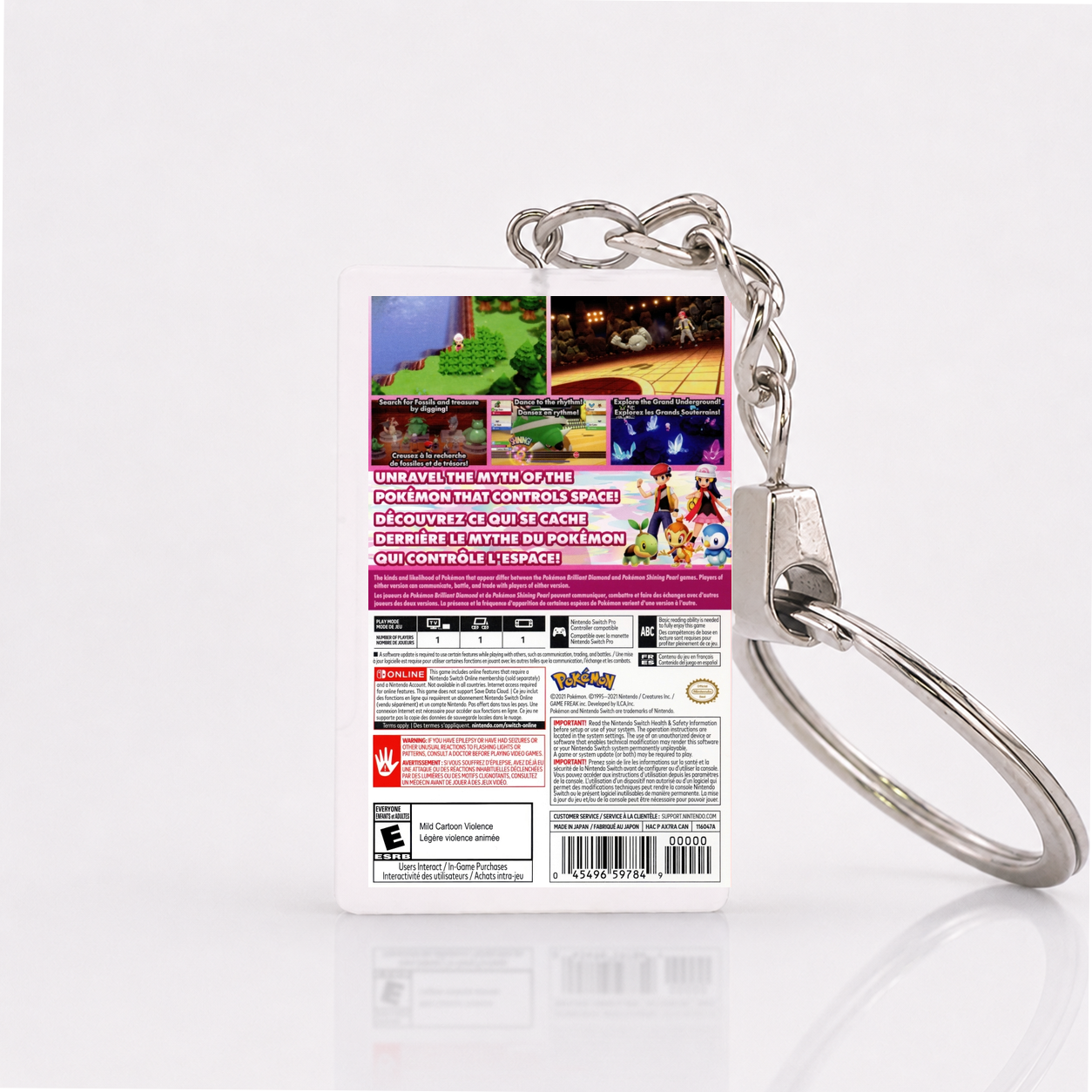 Pokémon Shining Pearl - Switch Miniatur Spielhülle Schlüsselanhänger