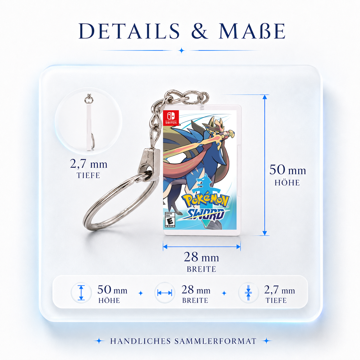 Pokémon Sword - Switch Miniatur Spielhülle Schlüsselanhänger