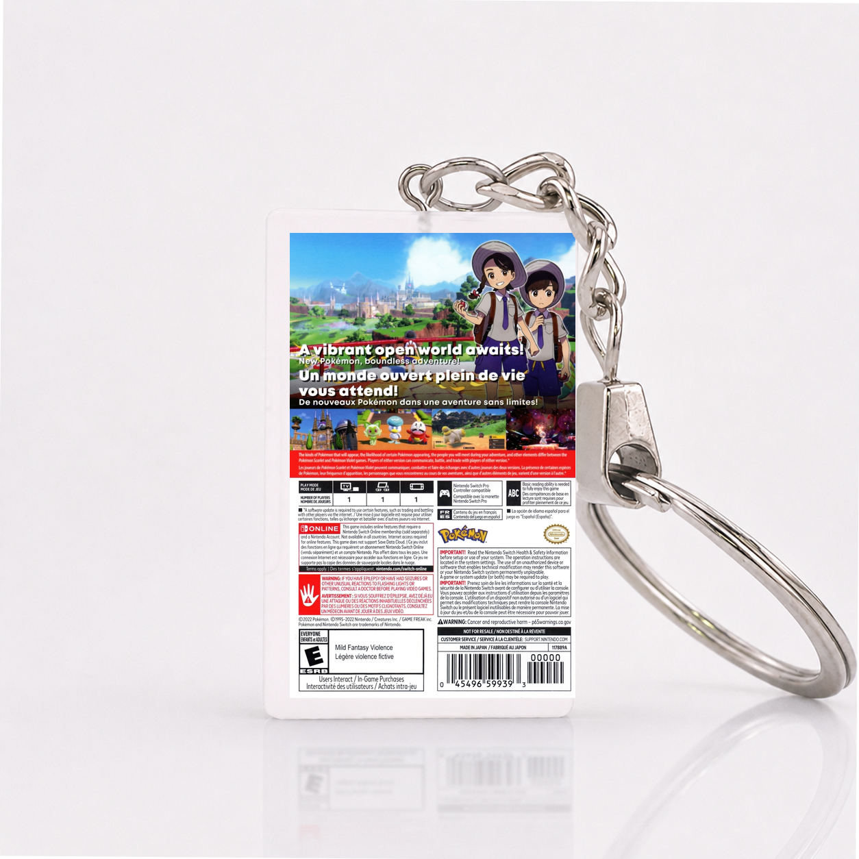 Pokémon Violet - Switch Miniatur Spielhülle Schlüsselanhänger