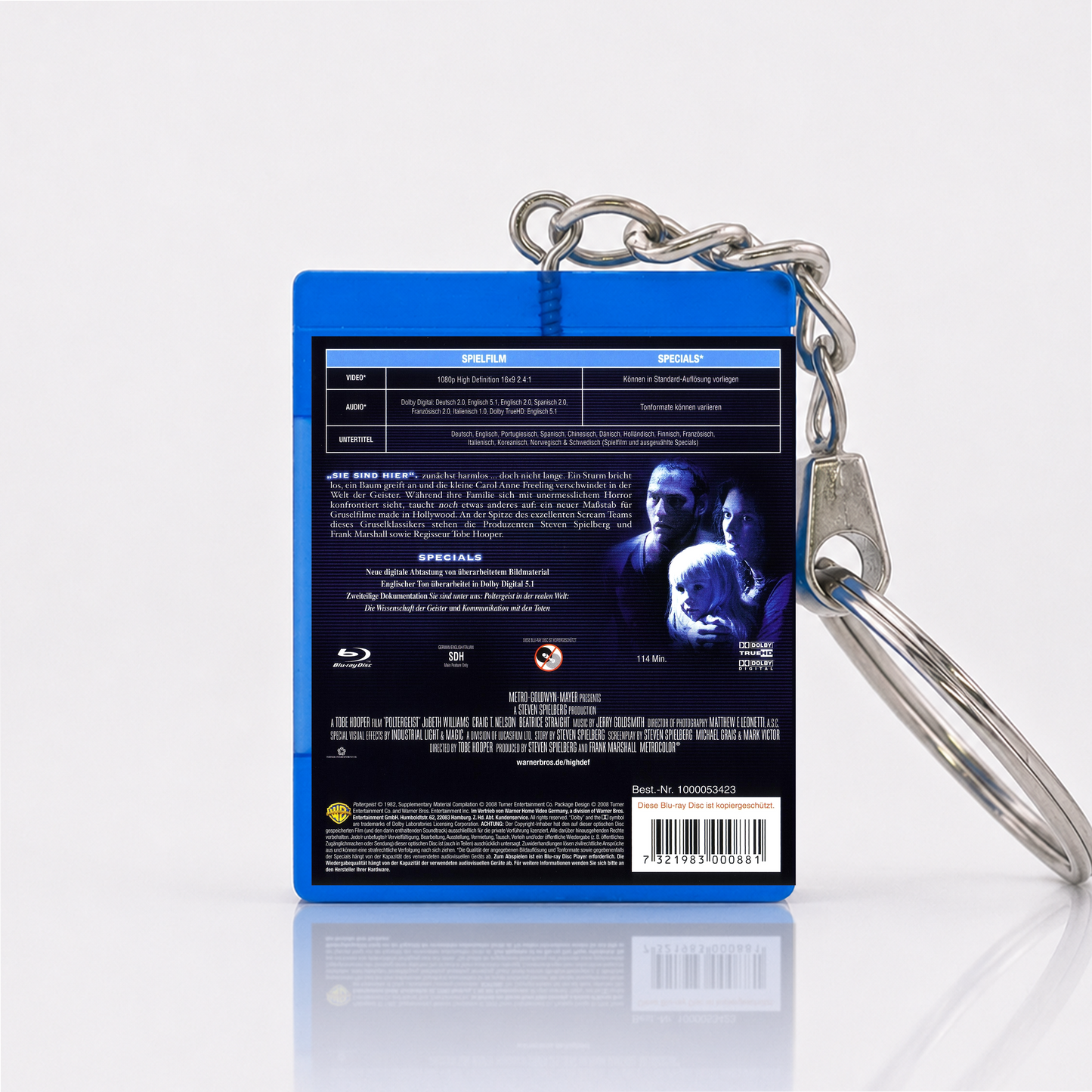 Poltergeist - Film Miniatur Blu-Ray Hülle Schlüsselanhänger