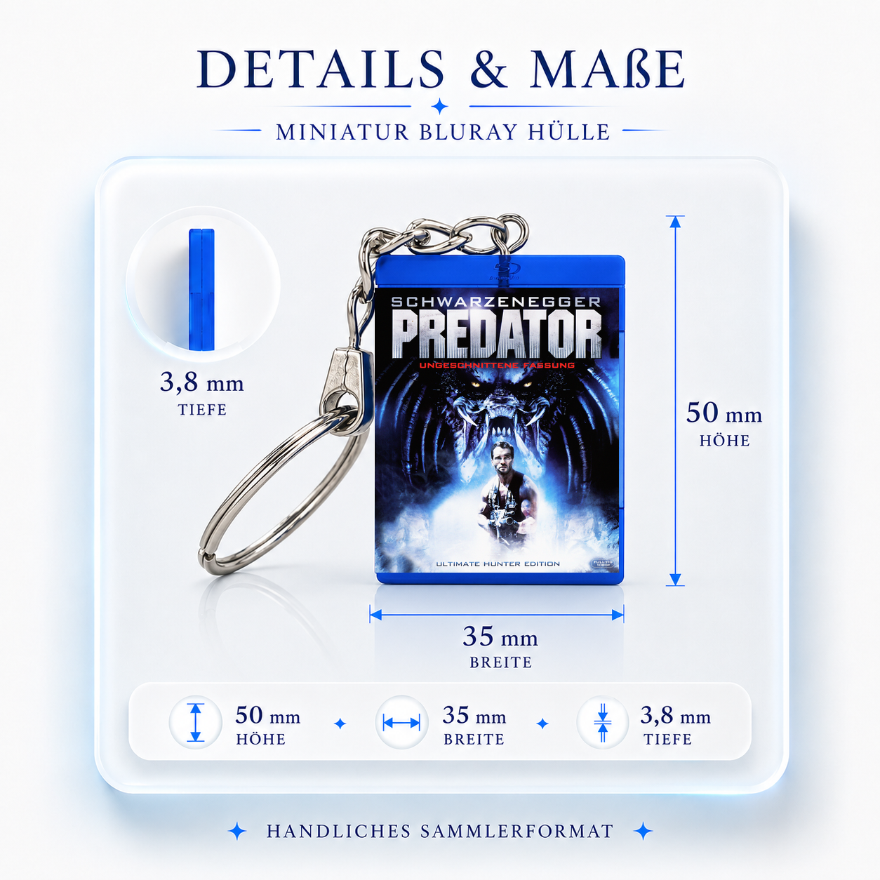 Predator - Film Miniatur Blu-Ray Hülle Schlüsselanhänger