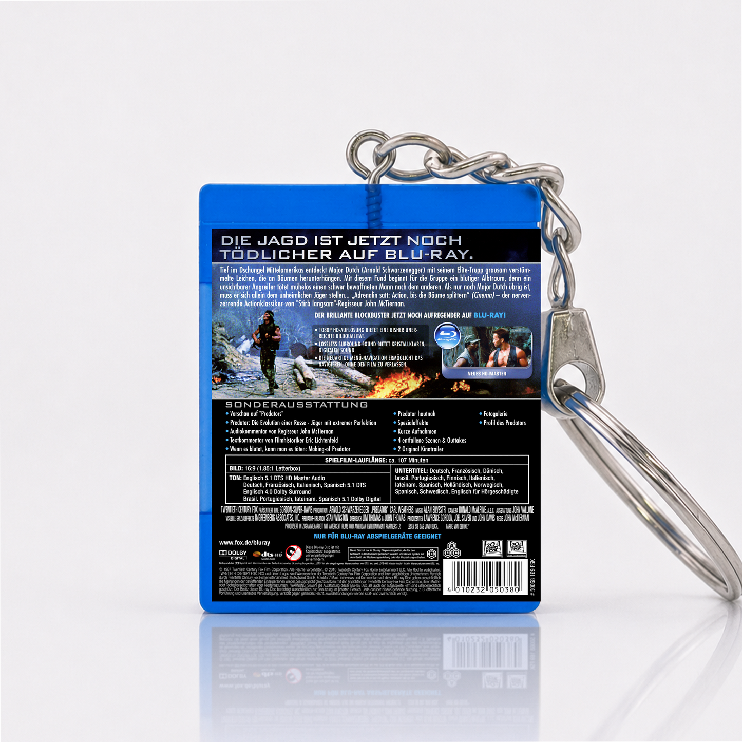 Predator - Film Miniatur Blu-Ray Hülle Schlüsselanhänger