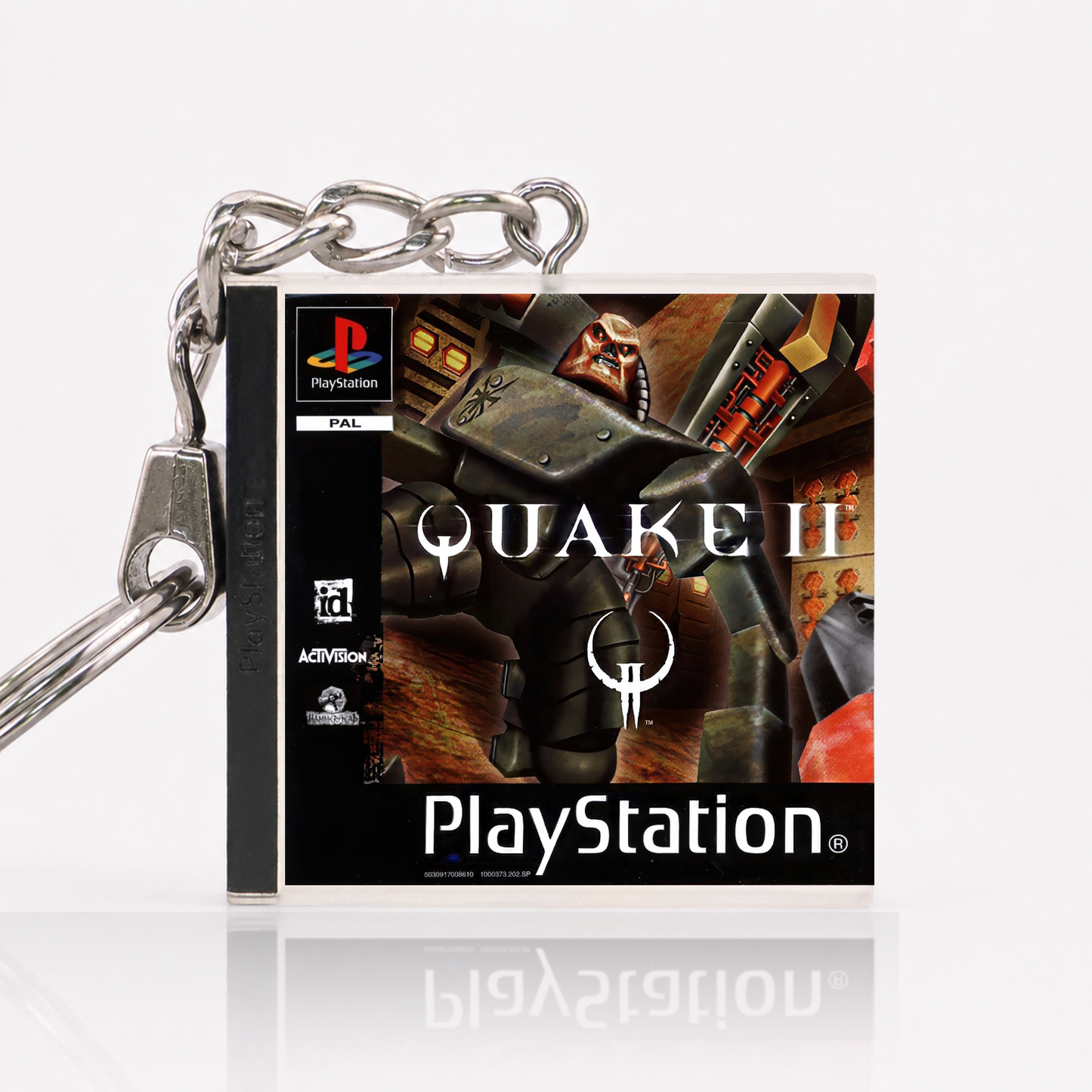 Quake II - PS1 Miniature Game Case Keychain