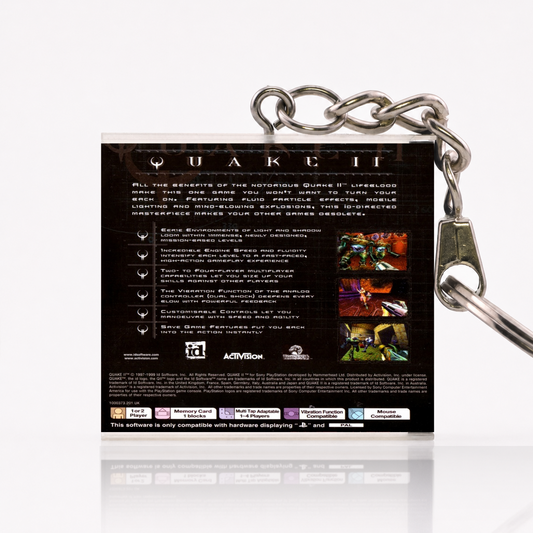 Quake II - PS1 Miniatur Spielhülle Schlüsselanhänger