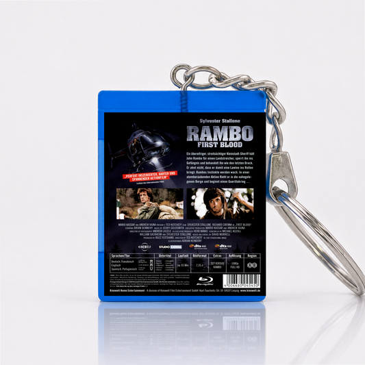 Rambo - Film Miniatur Blu-Ray Hülle Schlüsselanhänger
