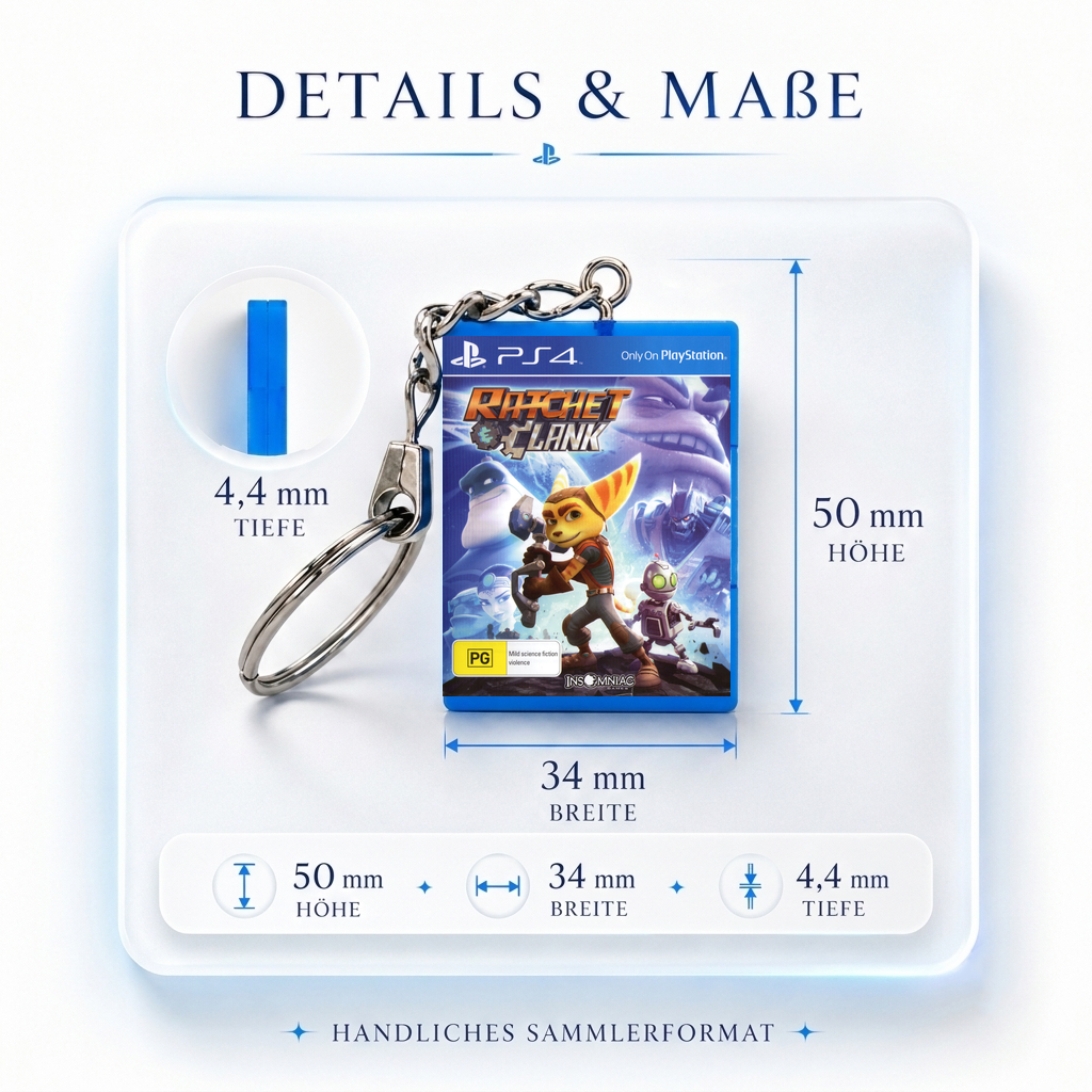 Ratchet & Clank - PS4 Miniature Game Case Keychain