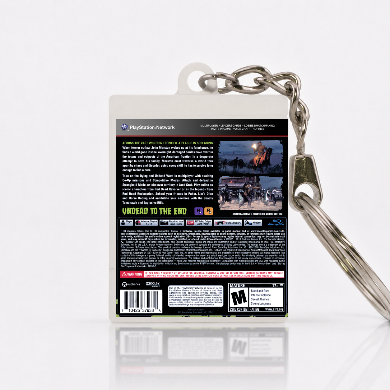 Red Dead Redemption: Undead Nightmare - PS3 Miniatur Spielhülle Schlüsselanhänger