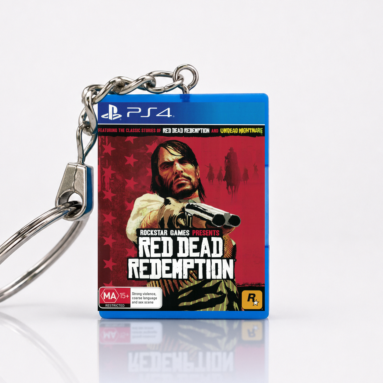 Red Dead Redemption - PS4 Miniatur Spielhülle Schlüsselanhänger