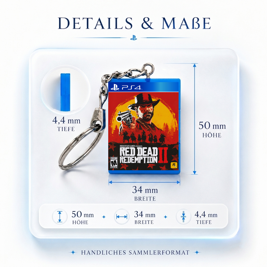 Red Dead Redemption II - PS4 Mini Game Case Keychain