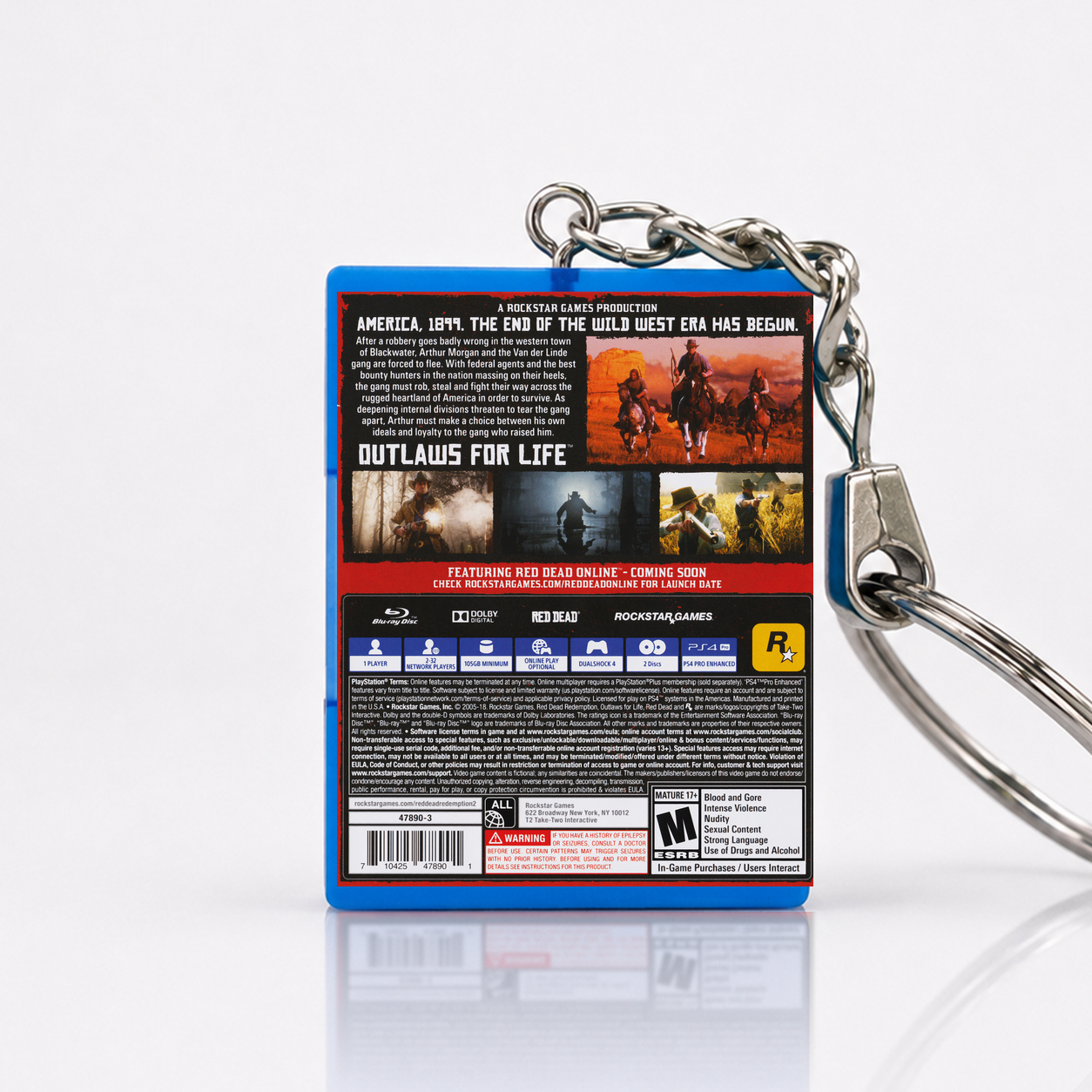 Red Dead Redemption II - PS4 Mini Game Case Keychain