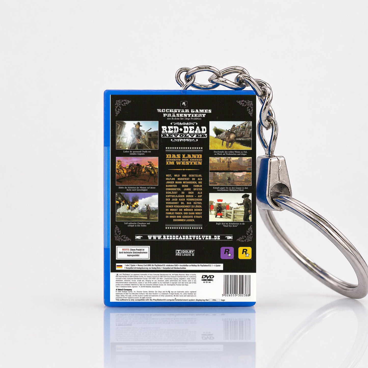 Red Dead Revolver - PS2 Miniatur Spielhülle Schlüsselanhänger
