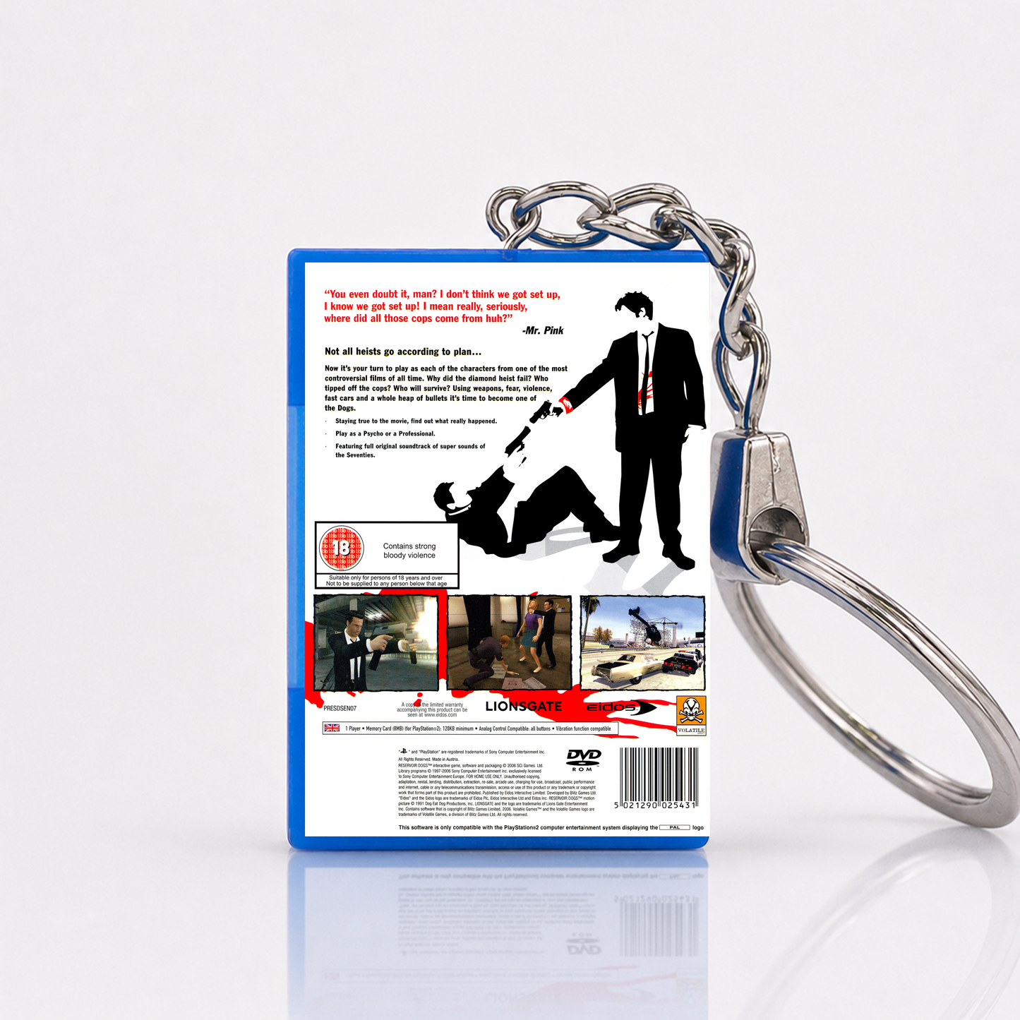 Reservoir Dogs - PS2 Miniatur Spielhülle Schlüsselanhänger