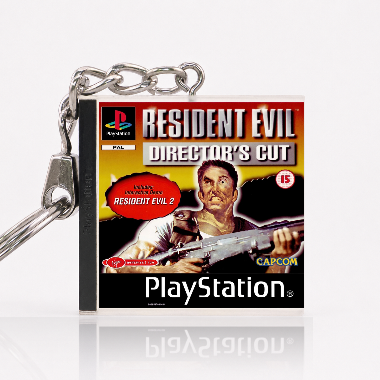 Resident Evil: Director's Cut - PS1 Miniatur Spielhülle Schlüsselanhänger