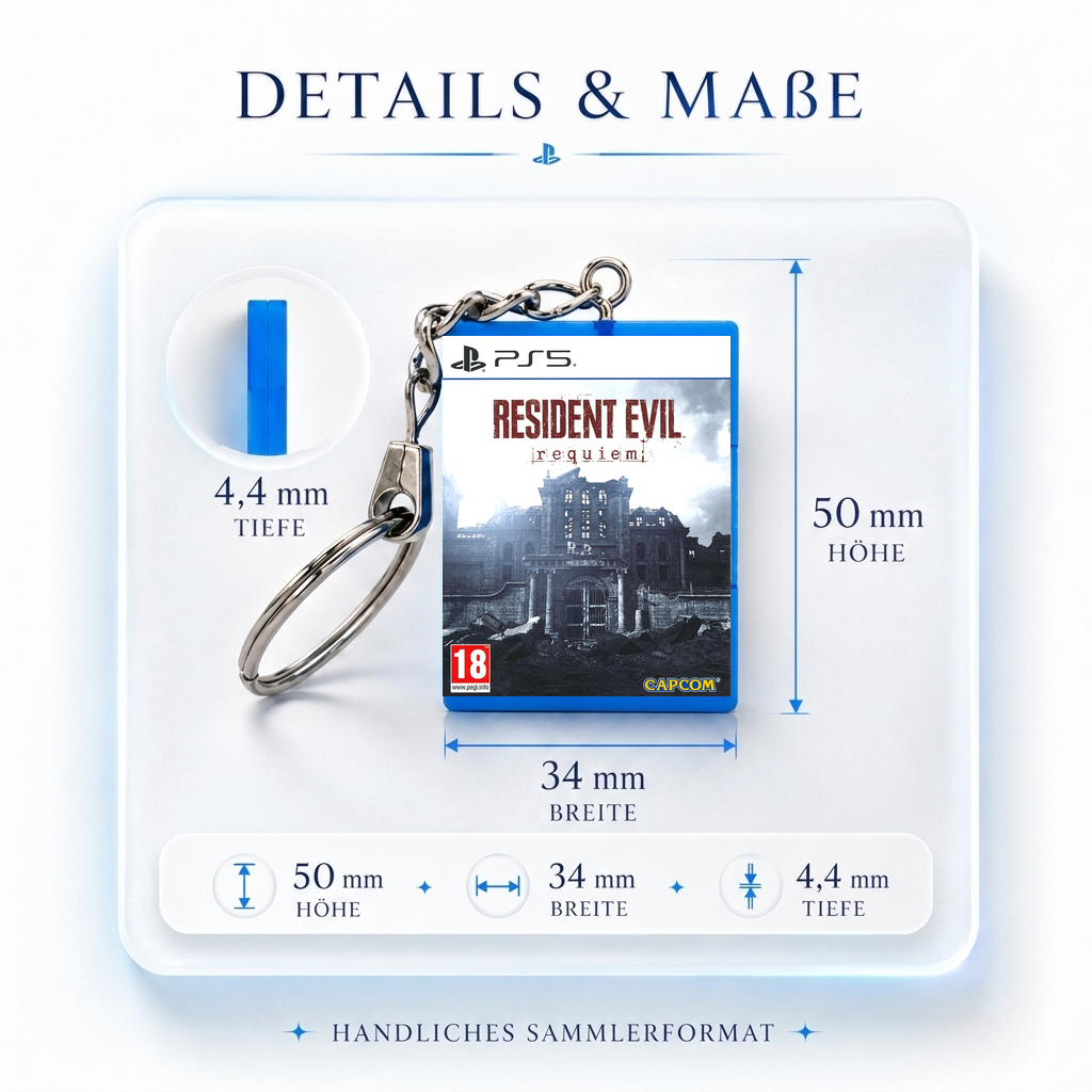 Resident Evil: Requiem - PS5 Miniatur Spielhülle Schlüsselanhänger