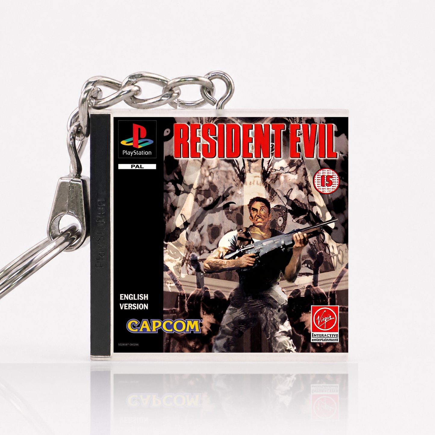Resident Evil - PS1 Miniatur Spielhülle Schlüsselanhänger