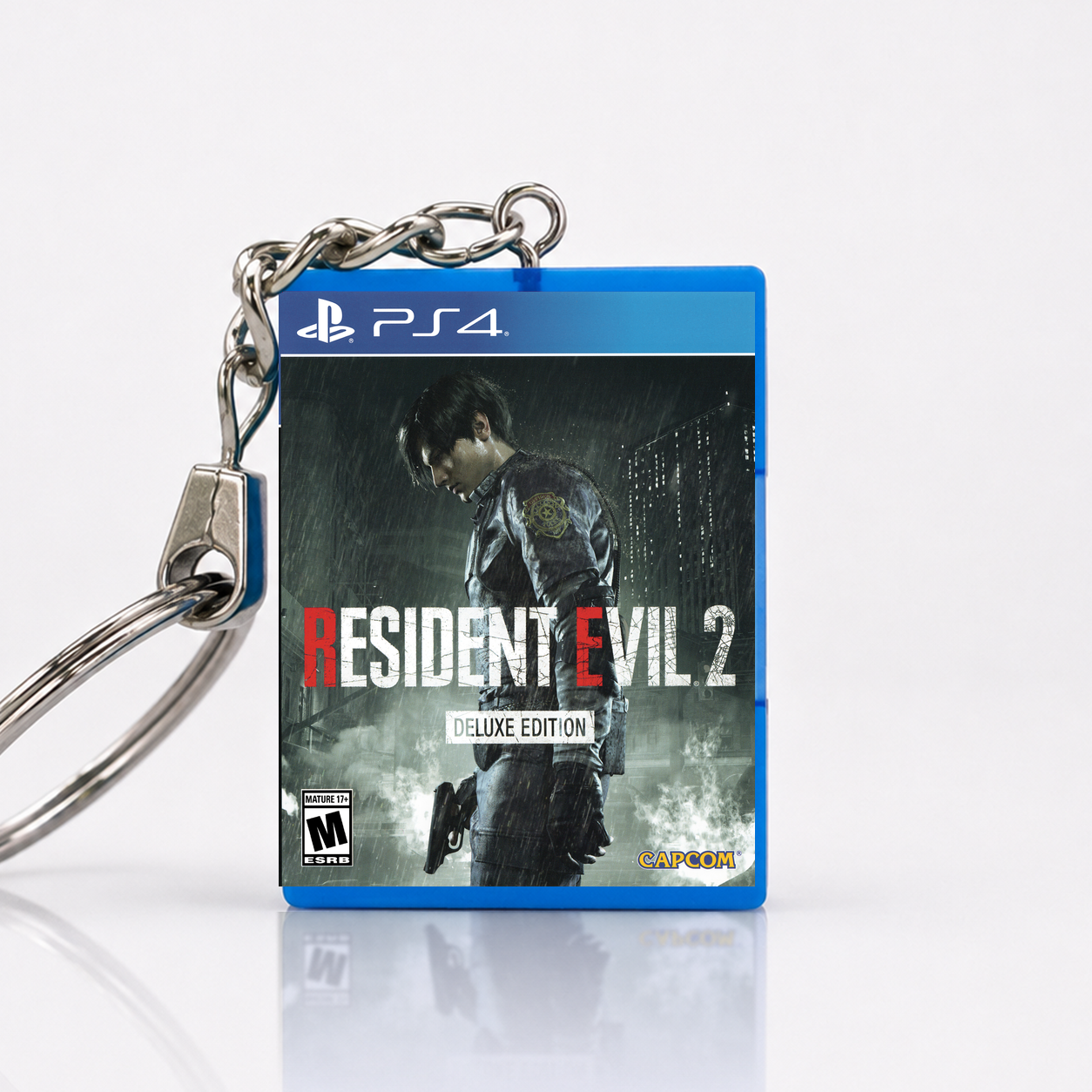 Resident Evil 2: Deluxe Edition - PS4 Miniatur Spielhülle Schlüsselanhänger