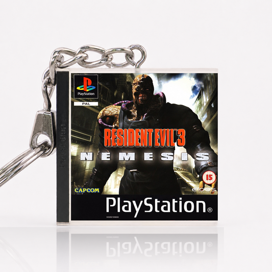 Resident Evil 3: Nemesis - PS1 Miniatur Spielhülle Schlüsselanhänger