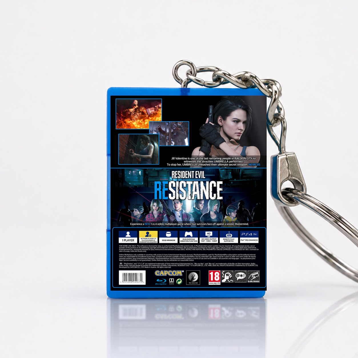 Resident Evil 3 - PS4 Miniature Game Case Keychain