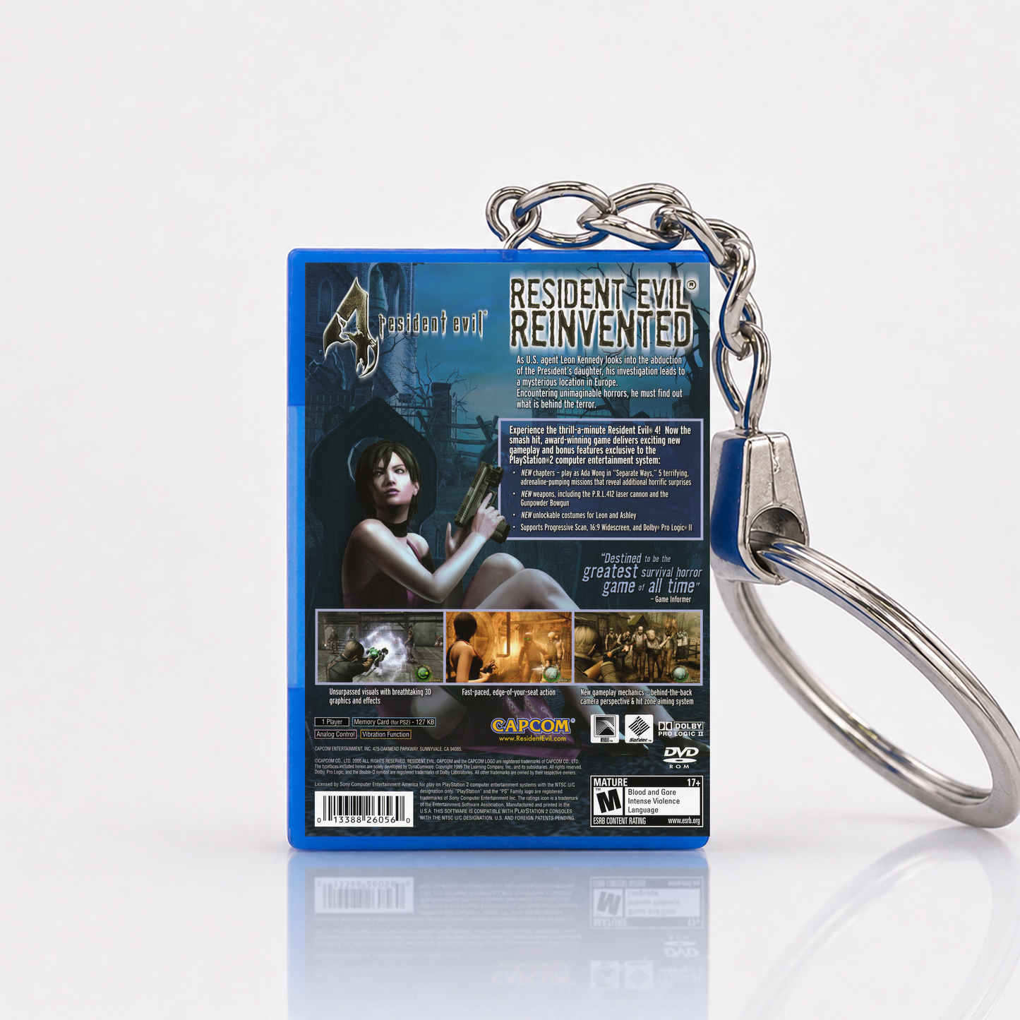 Resident Evil 4 - PS2 Miniatur Spielhülle Schlüsselanhänger