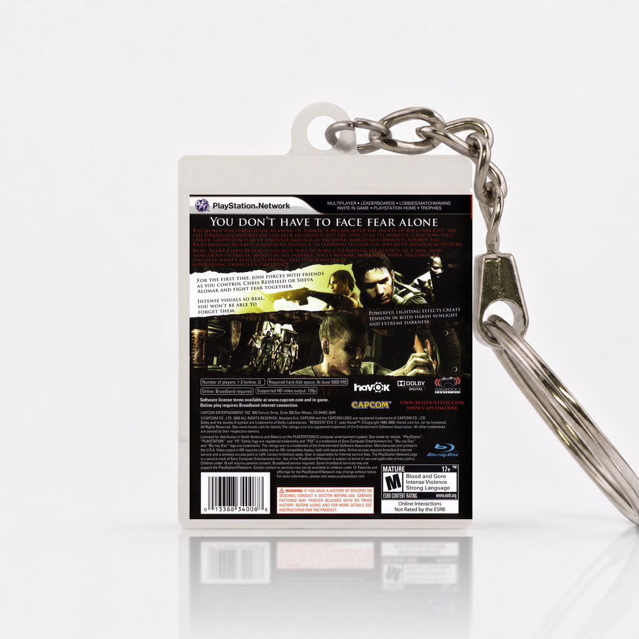 Resident Evil 5 - PS3 Miniatur Spielhülle Schlüsselanhänger