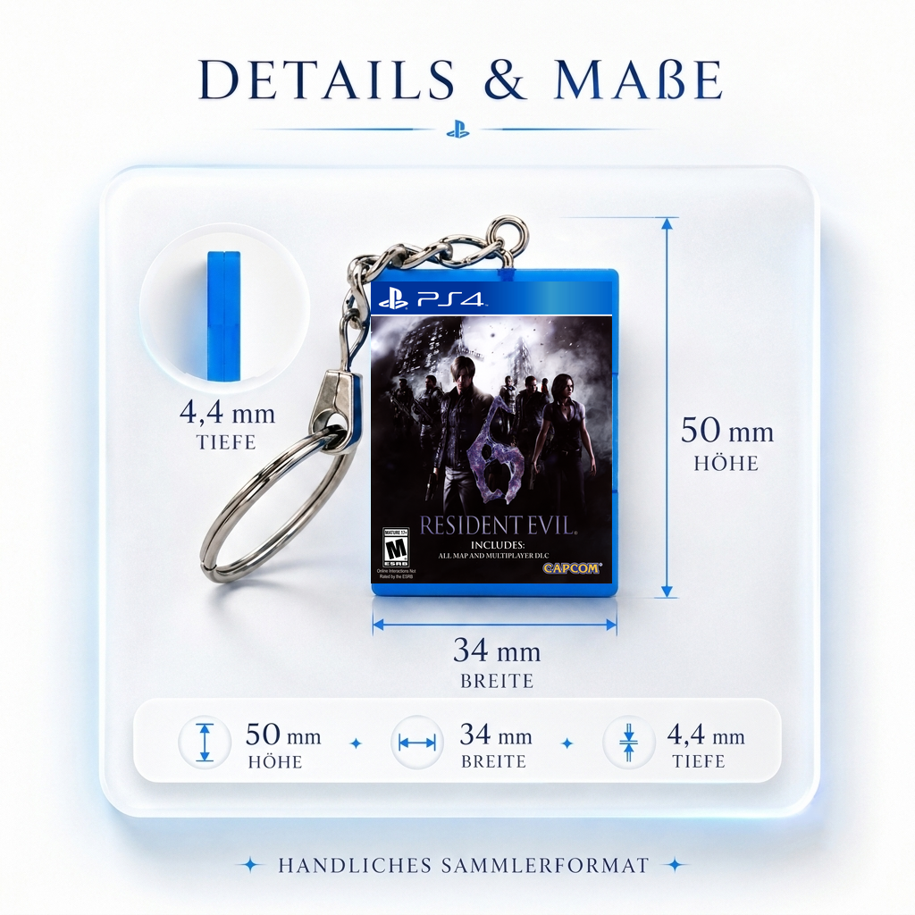 Resident Evil 6 - PS4 Mini Case Keychain