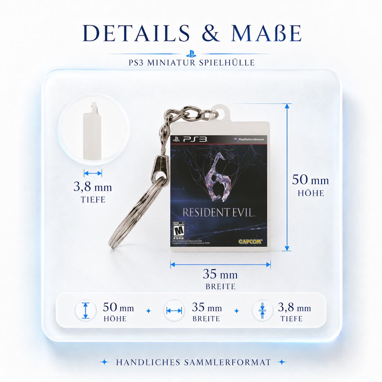 Resident Evil 6 - PS3 Miniature Game Case Keychain