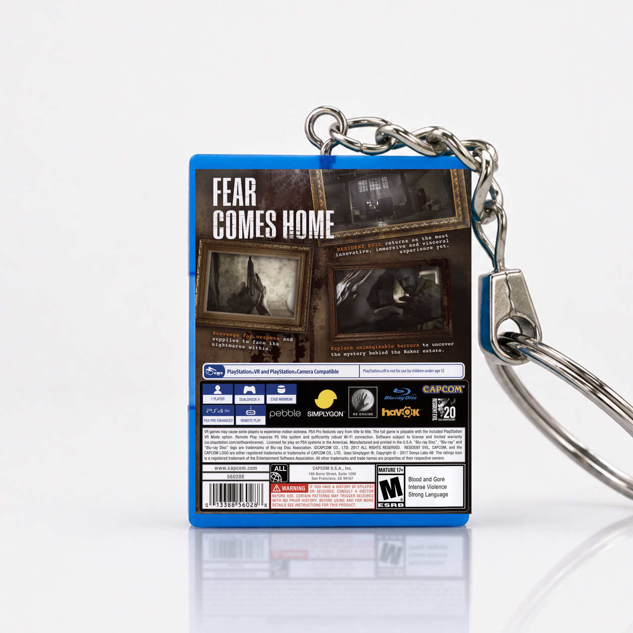 Resident Evil 7 - Biohazard - PS4 Miniatur Spielhülle Schlüsselanhänger