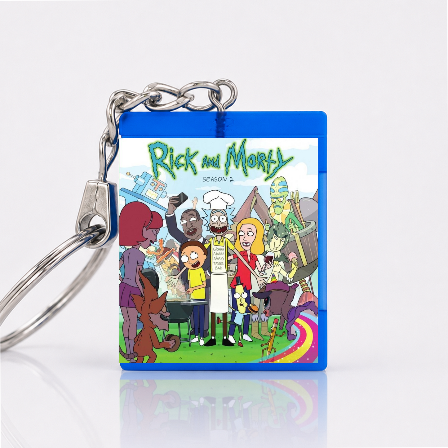 Rick and Morty - Serien Miniatur Blu-Ray Hülle Schlüsselanhänger