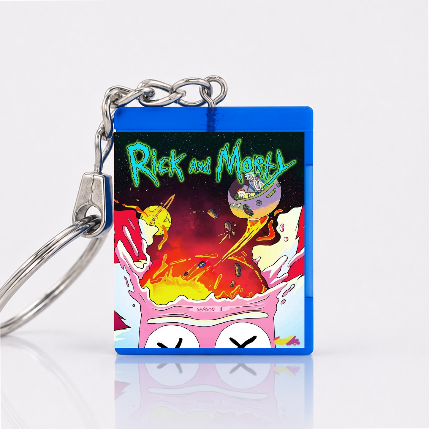 Rick and Morty - Serien Miniatur Blu-Ray Hülle Schlüsselanhänger