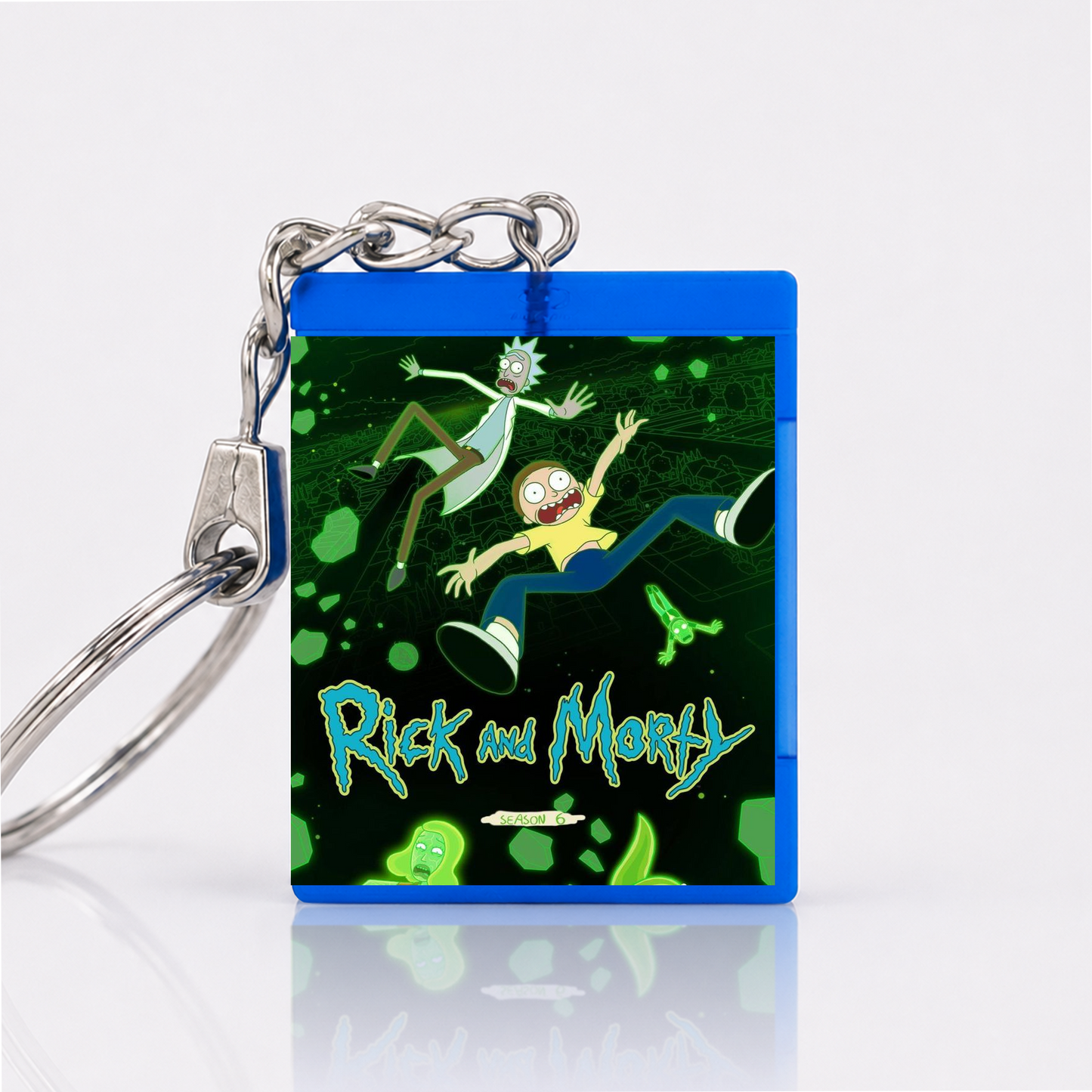 Rick and Morty - Serien Miniatur Blu-Ray Hülle Schlüsselanhänger