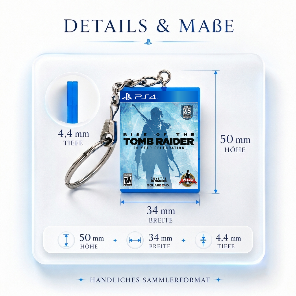 Rise of the Tomb Raider - PS4 Miniature Game Case Keychain