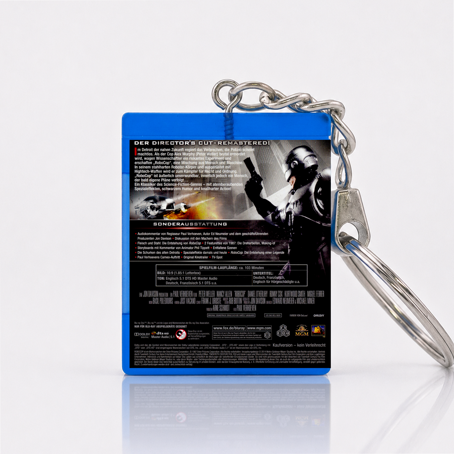 Robocop - Film Miniatur Blu-Ray Hülle Schlüsselanhänger