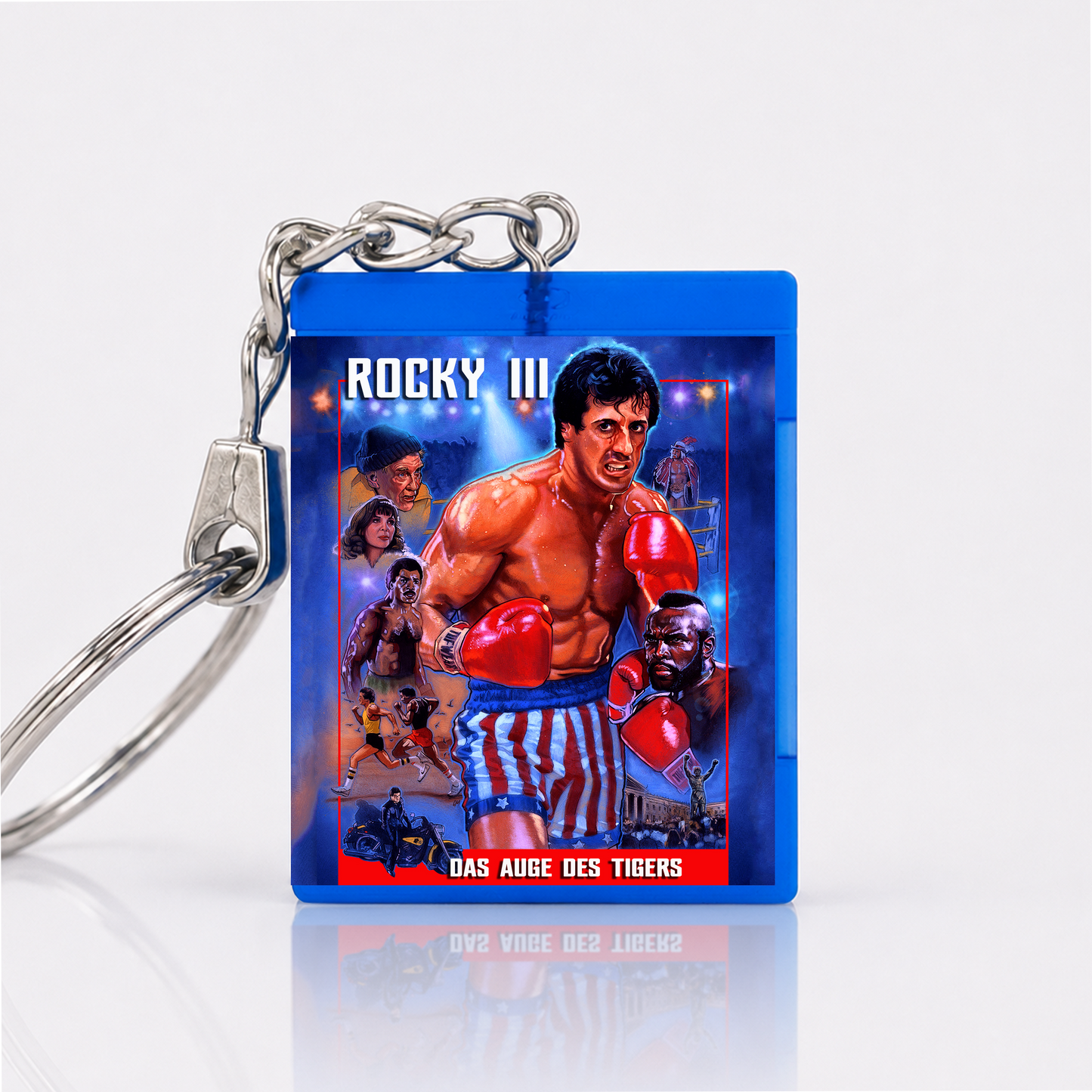 Rocky III - Eye of the Tiger - Movie Miniature Blu-Ray Case Keychain
