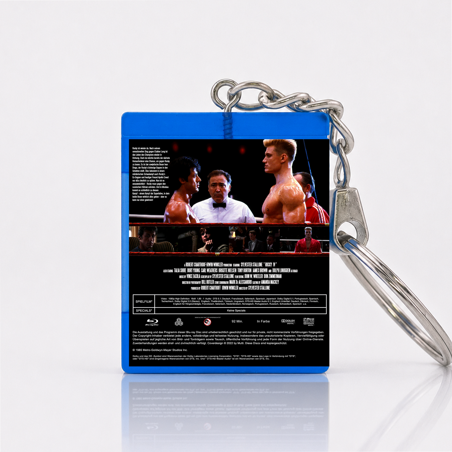 Rocky IV - Der Kampf des Jahrhunderts - Film Miniatur Blu-Ray Hülle Schlüsselanhänger