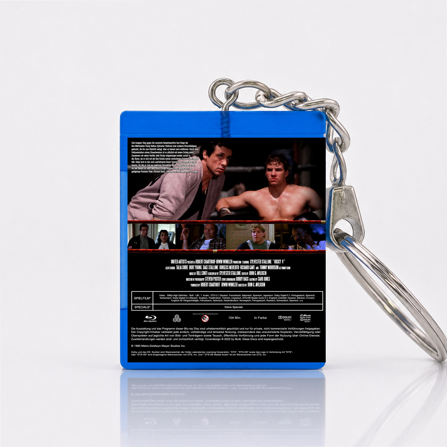 Rocky V - Film Miniatur Blu-Ray Hülle Schlüsselanhänger