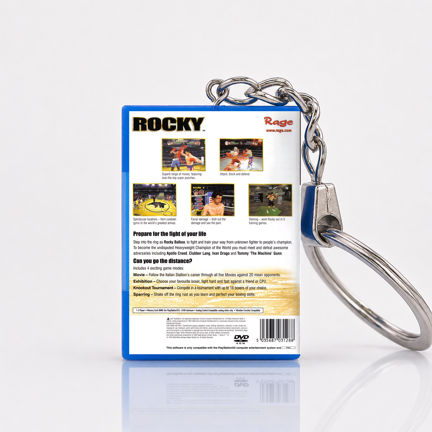 Rocky - PS2 Miniatur Spielhülle Schlüsselanhänger