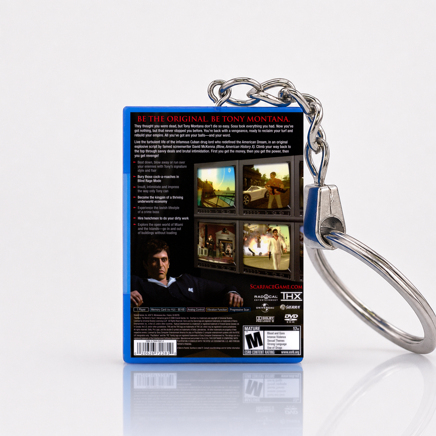 Scarface: The World is Yours - PS2 Miniatur Spielhülle Schlüsselanhänger