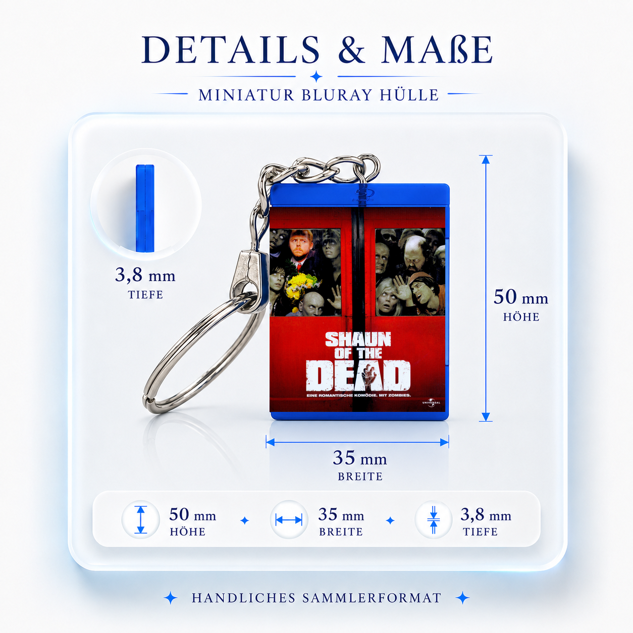 Shaun of the Dead - Film Mini Blu-ray Case Keychain